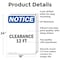 Signmission Clearance 12 Ft, 18 in W x Rectangle, Aluminum OS-2PACK-NS-A-1824-V-10663 - alternate 3